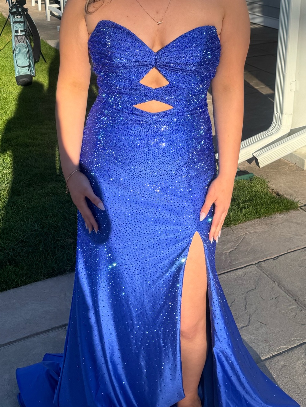 Sherri hill #56932 blue prom dress